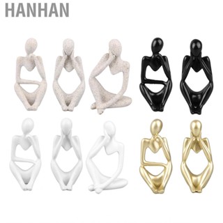 Hanhan Resin Thinker Statue Abstract Figure Style Decor For Book Shelf