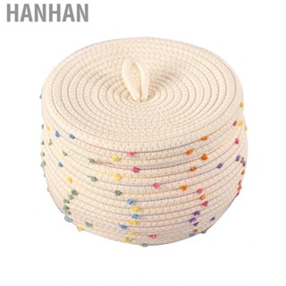 Hanhan Woven Box  Lid Soft Round Rope Storage for Towel