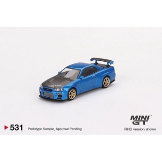 โมเดลรถยนต์ Mini GT 1: 64 Nissan Skyline GTR R34 Top Secret 531 #Alloy โมเดลรถยนต์หล่อ เหมาะกับของขวัญ ของเล่นสําหรับเด็กผู้ชาย