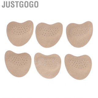 Justgogo Forefoot  Apricot Stretchy Soft Safety Skid Proof Shoe Filler Cushion for Summer Female