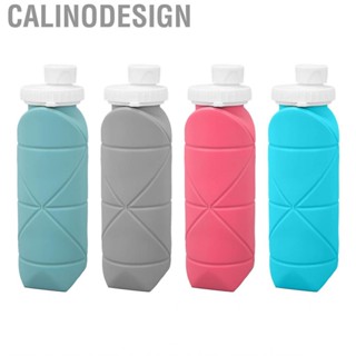 Calinodesign Foldable Water Bottle  Leakage Proof Collapsible 600ml  Grade Safe for Outdoor Travel