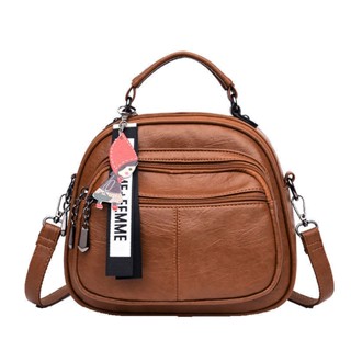 Hot Sale# [available in stock] Small backpack for women 2023 leather women cross shoulder all-match multi-functional backpack for women 8cc