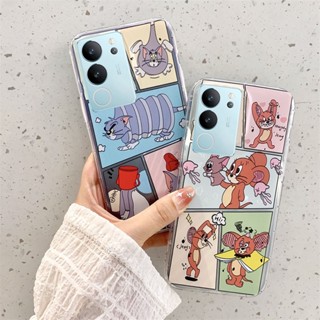 ใหม่ เคสโทรศัพท์มือถือแบบนิ่ม บางมาก ลายการ์ตูน Tom Cats and Mice สไตล์สร้างสรรค์ สําหรับ VIVO V29 5G VivoV29 2023 VivoV29 5G