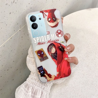 ใหม่ เคสโทรศัพท์มือถือ ซิลิโคนนิ่ม TPU ใส กันกระแทก ลายการ์ตูนสไปเดอร์แมน สําหรับ VIVO V29 5G V29 2023 V29 5G