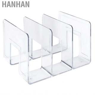 Hanhan Acrylic Book End  Spacer Type Transparent Space Saving Decorative Desk File Sorter for Office