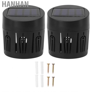 Hanhan Garden Solar Fence Lights Lawn Decorative  Wall Light 2PCS