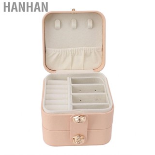 Hanhan Travel Jewelry Box Organizer Small Portable Storage Case 2 Layer