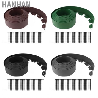 Hanhan Garden Landscape Lawn Edging Kit PE No Dig Tall Wall Border with Stakes for Flower Bed Grass Yard 10cmx5cmx10m