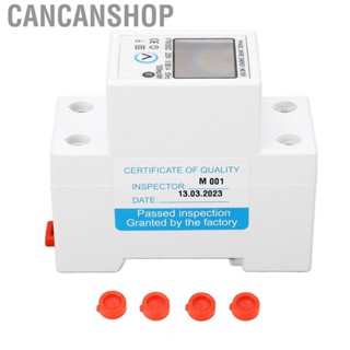 Cancanshop Energy Meter  230V IP65 Power Digital Display Rail Installation High Accuracy for Home