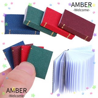 Amber หนังสือจิ๋ว สําหรับตกแต่งบ้านตุ๊กตา 4 ชิ้น ต่อชุด