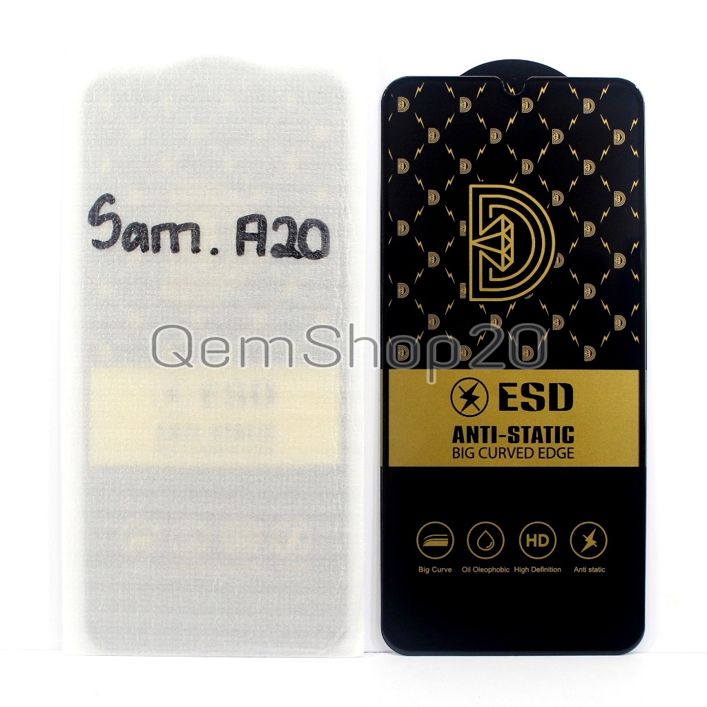 TEMPERED GLASS ANTI-STATIC SAM A205F- A20 2019 BLACK = A30 A50 M30S A30S A50S M21 A30S A32 REA XT IN