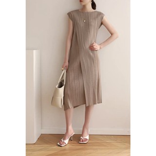 2MUAY รุ่น GJO7343 TWO WAY PLEAT DRESS เดรสผู้หญิง เดรสพลีทคุณภาพ 4 สี FREE SIZE