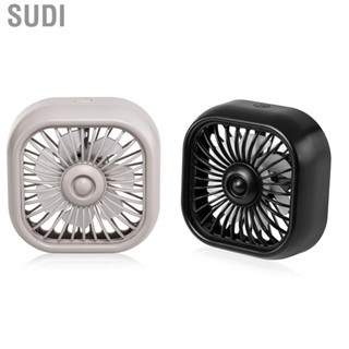 Sudi Car Cooling Fan  3 Wind Speed Colorful Light Air Circulator Plug and Play Portable for Vehicles