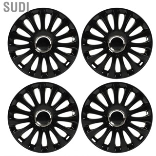 Sudi 4PCS 16in Wheel Hub Cap Bright Black Rim Protector Universal Replacement For Honda Civic Seat Leon