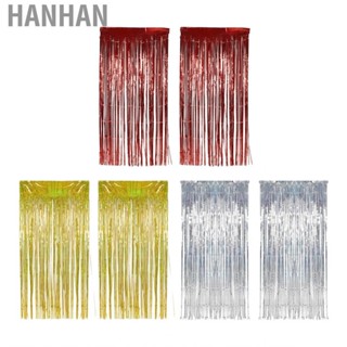 Hanhan Streamers Backdrop  2pcs Foil Fringe Curtain for Stage Decor