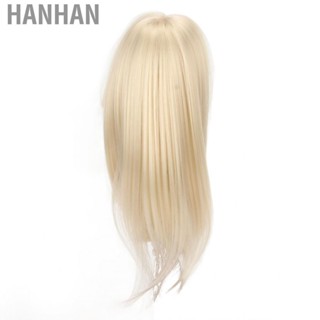 Hanhan 1/6 Ball Jointed Doll Wig For 15.5 To 17cm  Gold Long Hair With Bangs