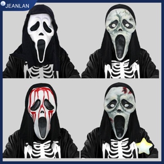 Jeanlan Ghostface กรีดร้อง|หน้ากากคอสเพลย์ รูปใบหน้าน่ากลัว แฟชั่น สําหรับปาร์ตี้ฮาโลวีน