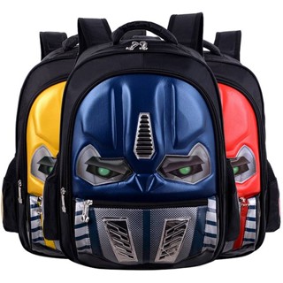 Ultraman Childrens Schoolbag Grade 1-3-6 Student Schoolbag 3D Luminous Schoolbag Lightweight Waterproof Cartoon Schoolbag DX9L