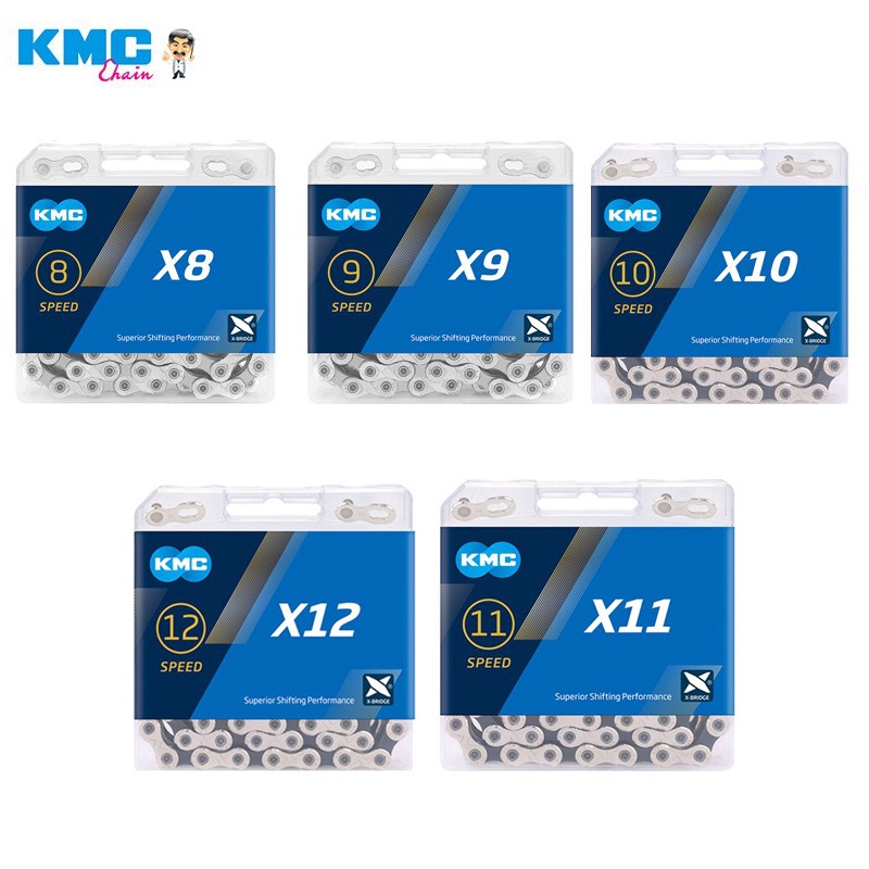Kmc โซ่จักรยาน X8 X9 X10 X11 X12 MTB Road Chain 8v 9v 10v 11v 12v Speed Bike Crankset สําหรับ Shimano SRAM Parts