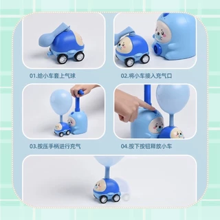ของเล่น รถปั๊มลูกโป่ง ของเล่นรถบอลลูนแสนสนุก การทดลองอากาศพลศาสตร์ ของเล่นเพื่อการศึกษาสำหรับเด็ก