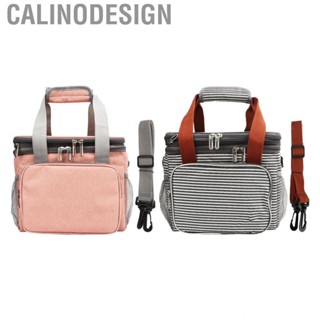 Calinodesign Cooler Bag  Double Layer  Leakproof Detachable Shoulder Strap Zipper Design Insulated for Outdoor