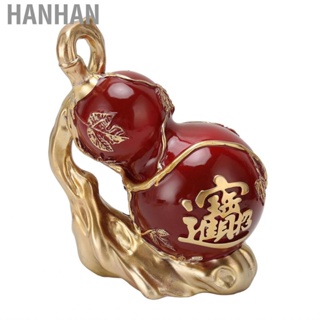 Hanhan Resin Gourd Statue Wealth Feng Shui Red for Office