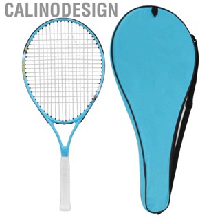 Calinodesign 25 Inch Tennis Racket  Nylon Wire Comfortable Handle Light Weight Aluminum Alloy Head Protection System for Teenagers Gym