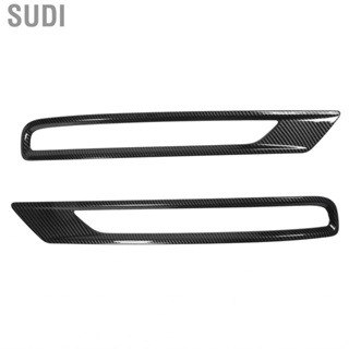 Sudi Rear Fog Light Frame  Surface Tail Cover Carbon Fiber Style Easy Installation Scratch Proof for Outlander