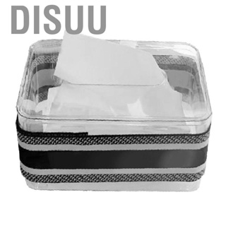 Disuu Rectangular Clear Tissue Box Holder  Visible Multifunctional Plastic for Restaurant Office