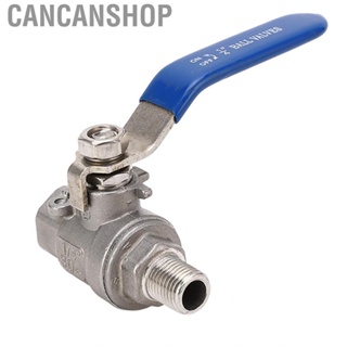 Cancanshop Ball Valve Fine Workmanship Corrosion Resistant Stainless Steel Female Male 1/4in Thread Water Good Sealing for Oil