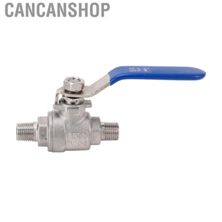 Cancanshop Balls Valve Fitting 2 Piece Leakage Free Ball Male Thread Straight 1/4in NPT for Water