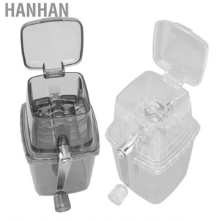 Hanhan Portable Ice Crusher  1.25L Simple Operation Delicate Texture Manual Chopper Stainless Steel Blades for Home