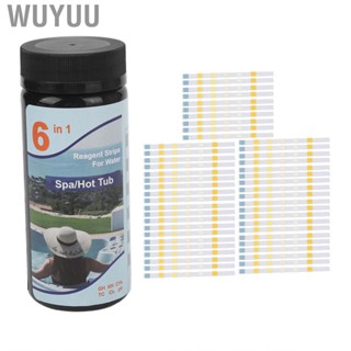 Wuyuu 6 in 1 Pool Test Strips 30s Measuring Water Chlorine for Swimming