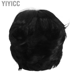 Yiyicc Black Middle Part Wig Short Straight Refreshing Stylish Synthetic