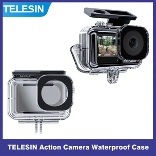 Telesin เคสกล้องแอคชั่น กันน้ํา 45 เมตร อุปกรณ์เสริม สําหรับ DJI Action 3/4 DJI OSMO Action 3 /4