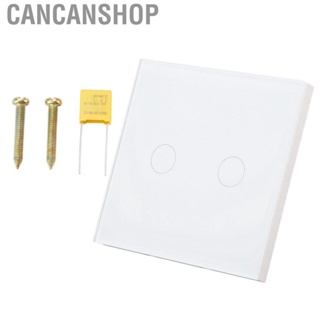 Cancanshop Touch Light Switch  110‑240VAC Plastic Bottom Box 2 Gang Wall for Home Room