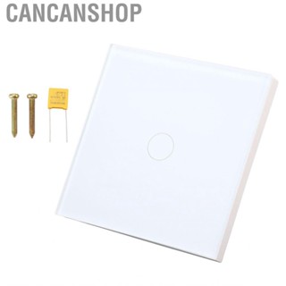 Cancanshop Touch Light Switch  Sensitive 110-240V Tempered Glass Flame Retardant Panel Easy To Operate for Home