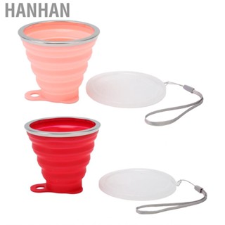 Hanhan Silicone Collapsible Cup  270ml Travel Reusable with Lid for Camping