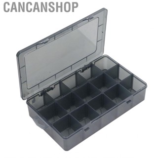 Cancanshop Parts Box PP 15 Grid Transparent Classification Storage with Removable Divider for Rings Beads Screws Nuts