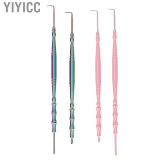 Yiyicc 2pcs Lash Perm Tool Double Head Stainless Steel Bamboo Joint Shape Handle E