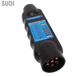 Sudi Trailer Wiring Circuit Tester Towing Light Diagnostic Tool 12V 7pin Easy Operation Plug and Play Impact Resistant for