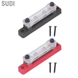 Sudi 12‑48V 150A 4 Terminal Bus Bar Ground Power Distribution  Junction Block for Car Trucks RVs Marine Boats