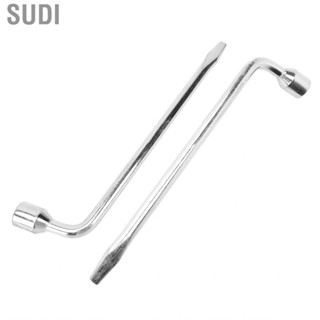 Sudi L Type Hex Key Lug Wrench Easy To Use Rustproof Ergonomic Silvery Slotted End Socket  Tool for Car