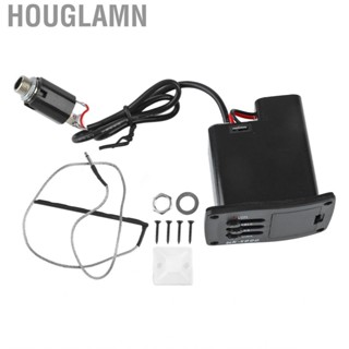 Houglamn Guitar Pickup Low  Check ABS Eco Friendly 2 Band Equalizer Volume Control Electric Stable for Performance