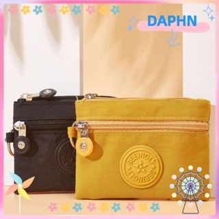 Daphs กระเป๋าใส่เหรียญ ผ้าแคนวาส ขนาดเล็ก น้ําหนักเบา สีพื้น สําหรับนักเรียนผู้ชาย