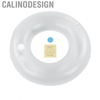 Calinodesign Swim Ring Environmental Protection Transparent Button Cell Powered Inflatable Swimming Floating Fade Resistant for