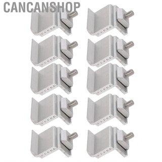 Cancanshop 10Pcs Solar Panel Mounting Bracket Aluminum Alloy Pressing Block PV Rail