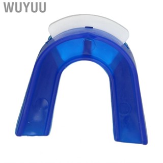 Wuyuu Mouth Guard Athletic Blue Shock Absorptive Fixation Comfortable for Teens Lacrosse