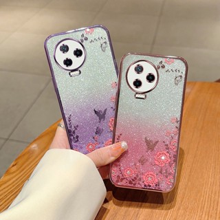 เคสโทรศัพท์มือถือ ลายดอกไม้ ผีเสื้อ ประดับเพชร หรูหรา แฟชั่น สําหรับ Infinix Note 12 2023 G96 Note12 Pro 4G Smart 7 Note 30 5G