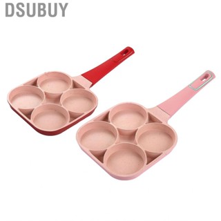 Dsubuy 4 Hole Egg Frying Pan  Rugged Aluminum Omelet Cooker Non Stick for Kitchen